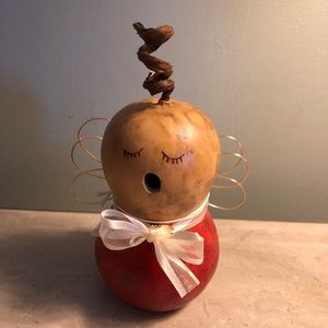Angel made from gourd.  New with tag
